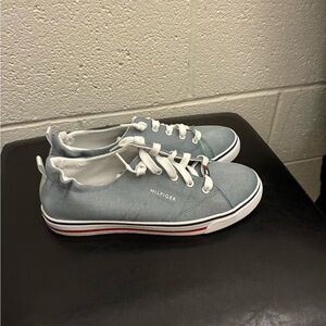 Tommy Hilfiger Blue and White Athletic Shoes